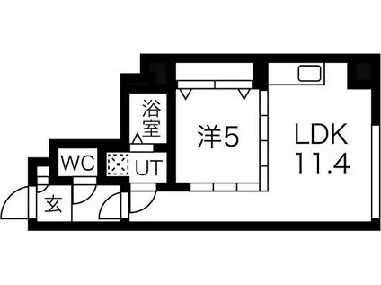 プライムアーバン大通公園I(1LDK/11階)の間取り写真