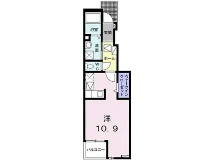 PROSPERITY(ワンルーム/1階)の間取り写真