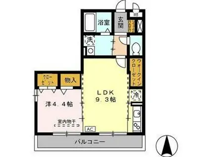 アザレ 蘇原(1LDK/2階)の間取り写真