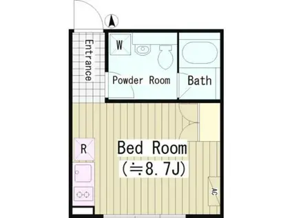 レピア大岡山(ワンルーム/2階)の間取り写真