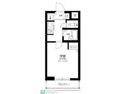 ガリシア江古田(1K/2階)の間取り写真