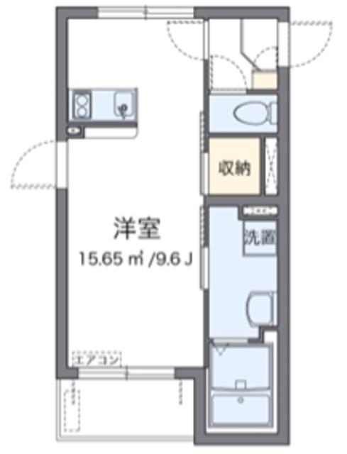 クレイノサンサーラ2(ワンルーム/4階)の間取り写真