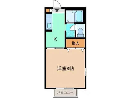 セフィラコバヤシ(1K/2階)の間取り写真