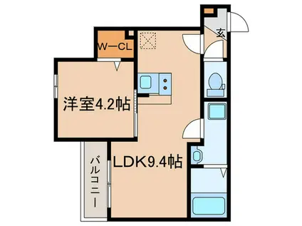 BEST STAGE 新座大和田(1LDK/3階)の間取り写真