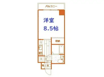 モンセラート横濱関内(1K/9階)の間取り写真