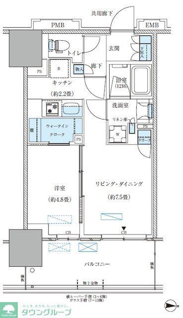 パークアクシス西大島コンフォートスクエア(1LDK/9階)の間取り写真