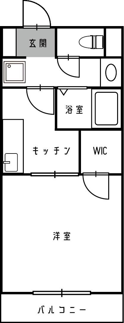 DIエクスクオーレ(1K/1階)の間取り写真