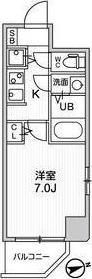 FORTUNEY北堀江(1K/13階)の間取り写真