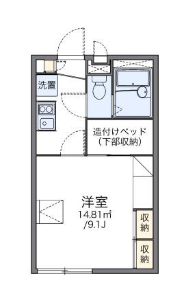 レオパレスコスモガーデン(1K/2階)の間取り写真
