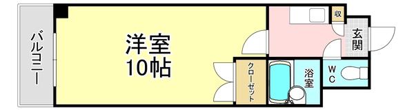 ロイヤルリージェント(1K/14階)の間取り写真