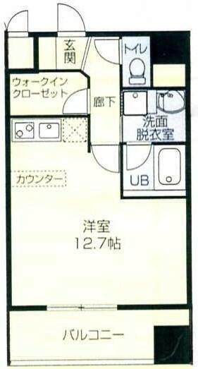 オパールマンション(ワンルーム/3階)の間取り写真