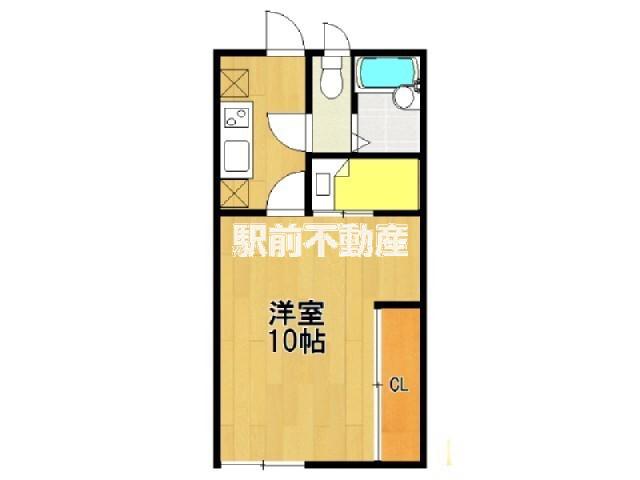 レオパレス初田道(1K/2階)の間取り写真