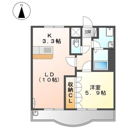 SOLEIL LEVANT (1LDK/2階)の間取り写真