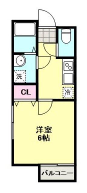 MEMORIE新座(1K/1階)の間取り写真