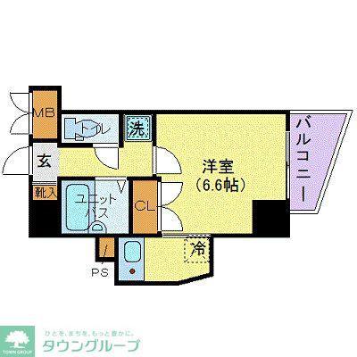 ステージファースト三宿(1K/7階)の間取り写真
