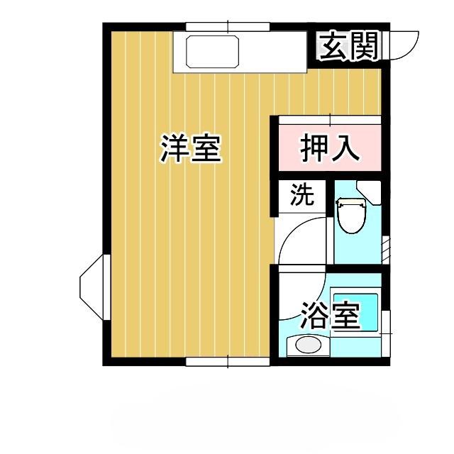 コーポオメガ(ワンルーム/2階)の間取り写真