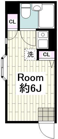 根岸台ハイツ(ワンルーム/1階)の間取り写真