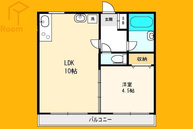 ムサシハイム(1LDK/1階)の間取り写真