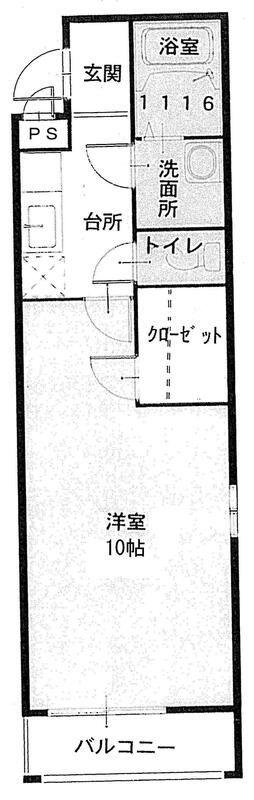 フジパレス吹田ウエストV番館(1K/3階)の間取り写真