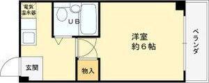 セラ天下茶屋(1K/4階)の間取り写真