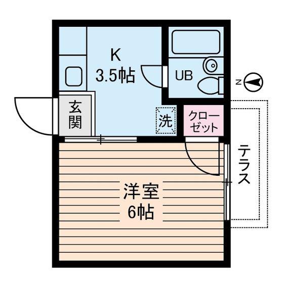 マディソン新大塚(1K/1階)の間取り写真