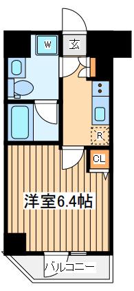 アゼスト横濱関内(1K/9階)の間取り写真