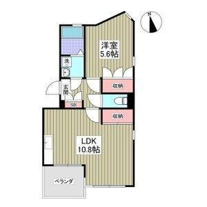 コートビレッジ今泉(1LDK/2階)の間取り写真