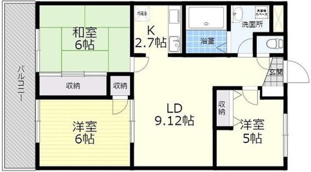 サイレントヒルズ城(3LDK/2階)の間取り写真