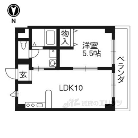 ファミーユ長谷川(1LDK/1階)の間取り写真