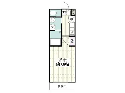 ソレイユ ビアンカ(1K/2階)の間取り写真