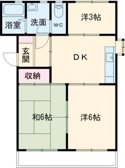 メゾン栄(3DK/3階)の間取り写真