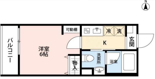 JSコート代々木公園(1K/3階)の間取り写真