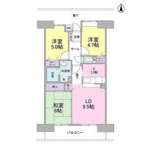 アーバンドエル庄内通(3LDK/14階)の間取り写真