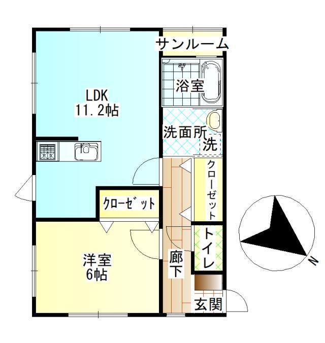 NOAH(1LDK/2階)の間取り写真