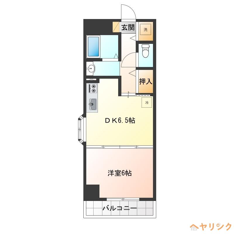 田幡アーバンステージ(1DK/3階)の間取り写真