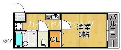 レスポワール御崎(1K/3階)の間取り写真
