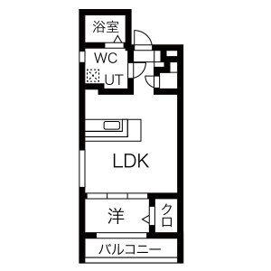 LEGIOIE西高蔵駅(1LDK/2階)の間取り写真
