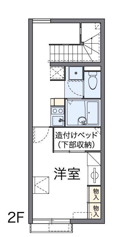 京王高尾線 狭間駅 徒歩12分 2階建 築17年(1K/2階)の間取り写真
