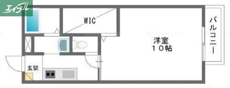 STATES MINAMI II番館(1K/1階)の間取り写真