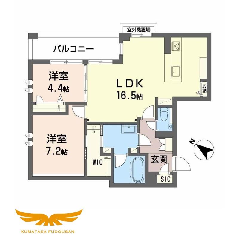 シャーメゾン 新屋敷 PREMIUM(2LDK/3階)の間取り写真