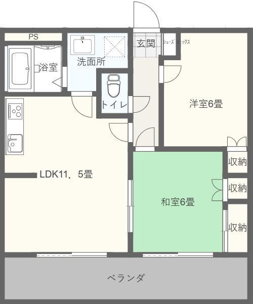 メゾン・エトワール(2LDK/2階)の間取り写真