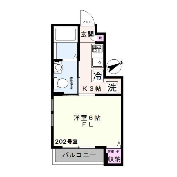 メゾンいずみ(1K/2階)の間取り写真