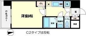エスリード難波レジデンス(1K/10階)の間取り写真