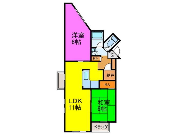 NOAHS ARK(2LDK/2階)の間取り写真