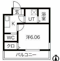 LIGNUM川口(1K/3階)の間取り写真