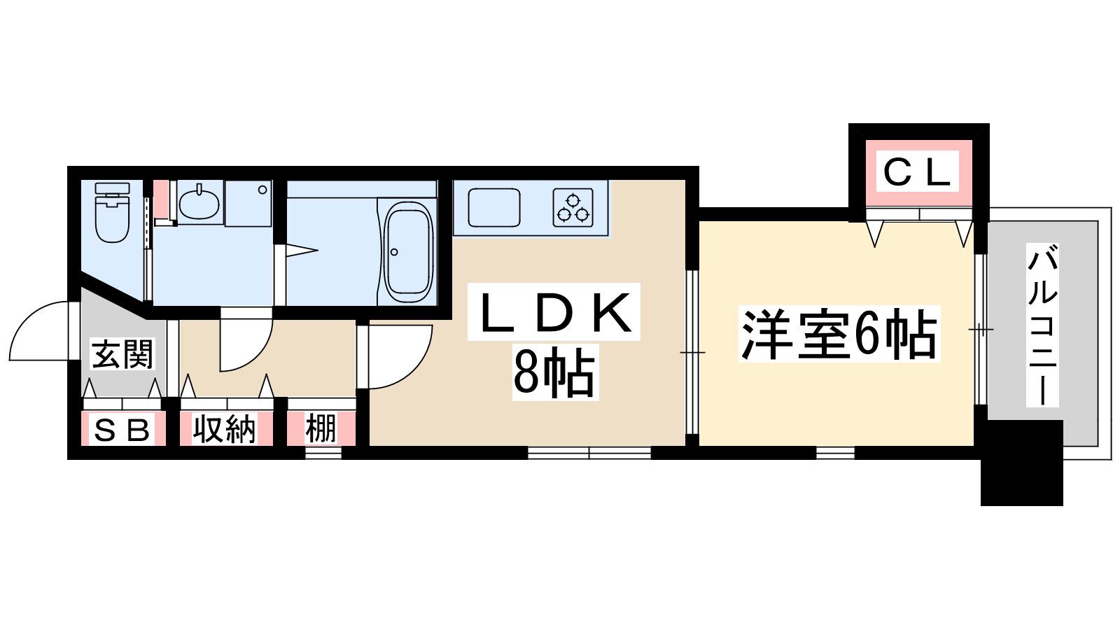 NLC新大阪パート2(1LDK/3階)の間取り写真