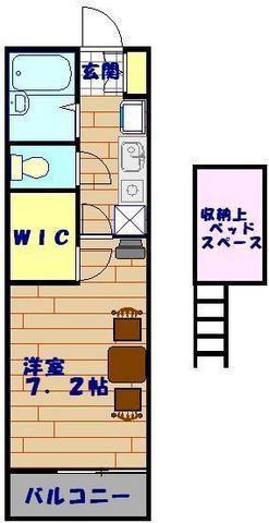 レオパレスバーディパレス(1K/2階)の間取り写真