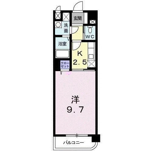 ガーデンパレス秋根(1K/4階)の間取り写真
