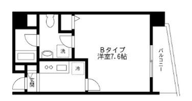 アヴァンセ戸越(1K/12階)の間取り写真