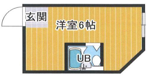 甲斐町ハイツ(ワンルーム/1階)の間取り写真